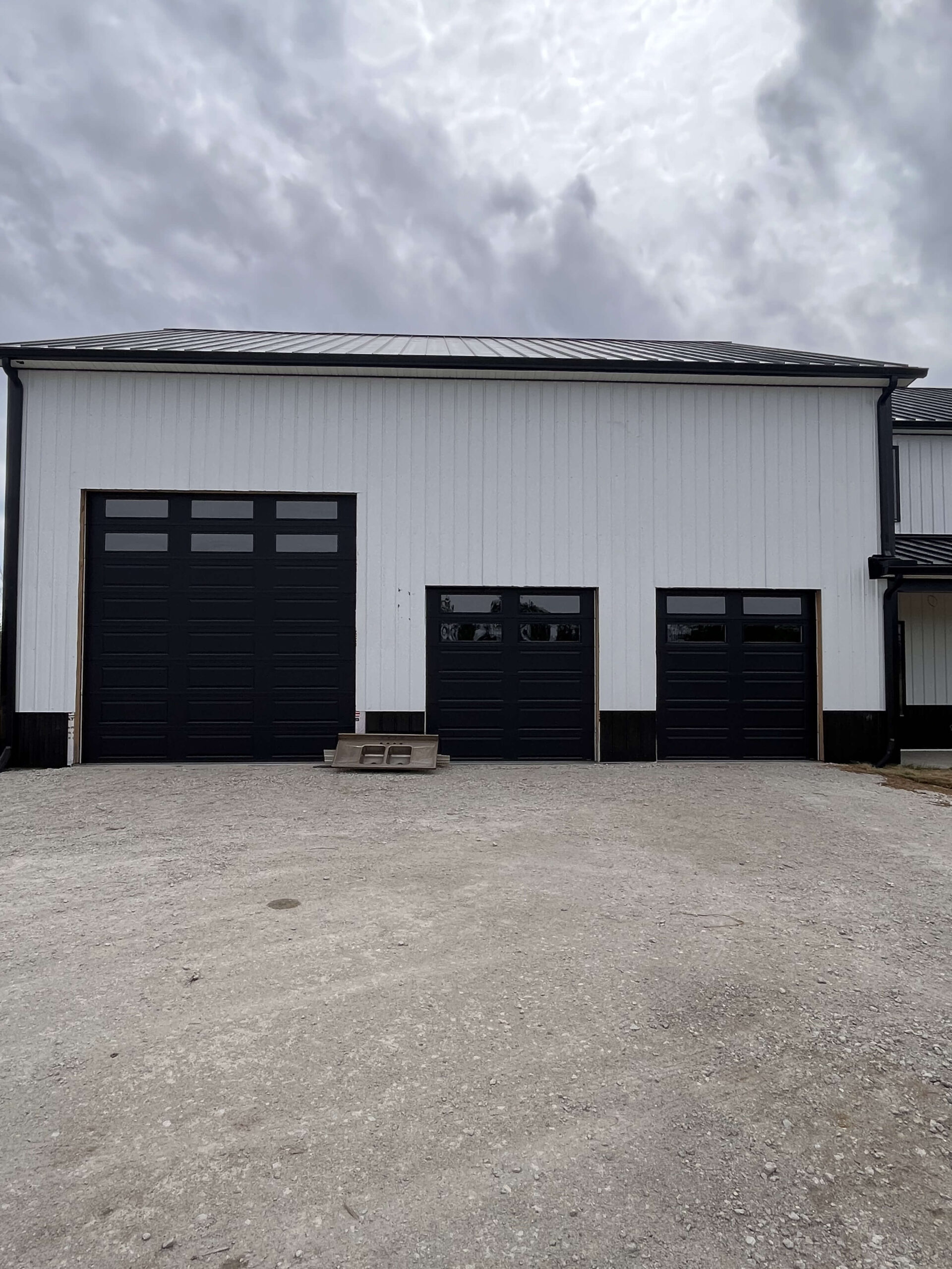 3-Car Black Garage Doors